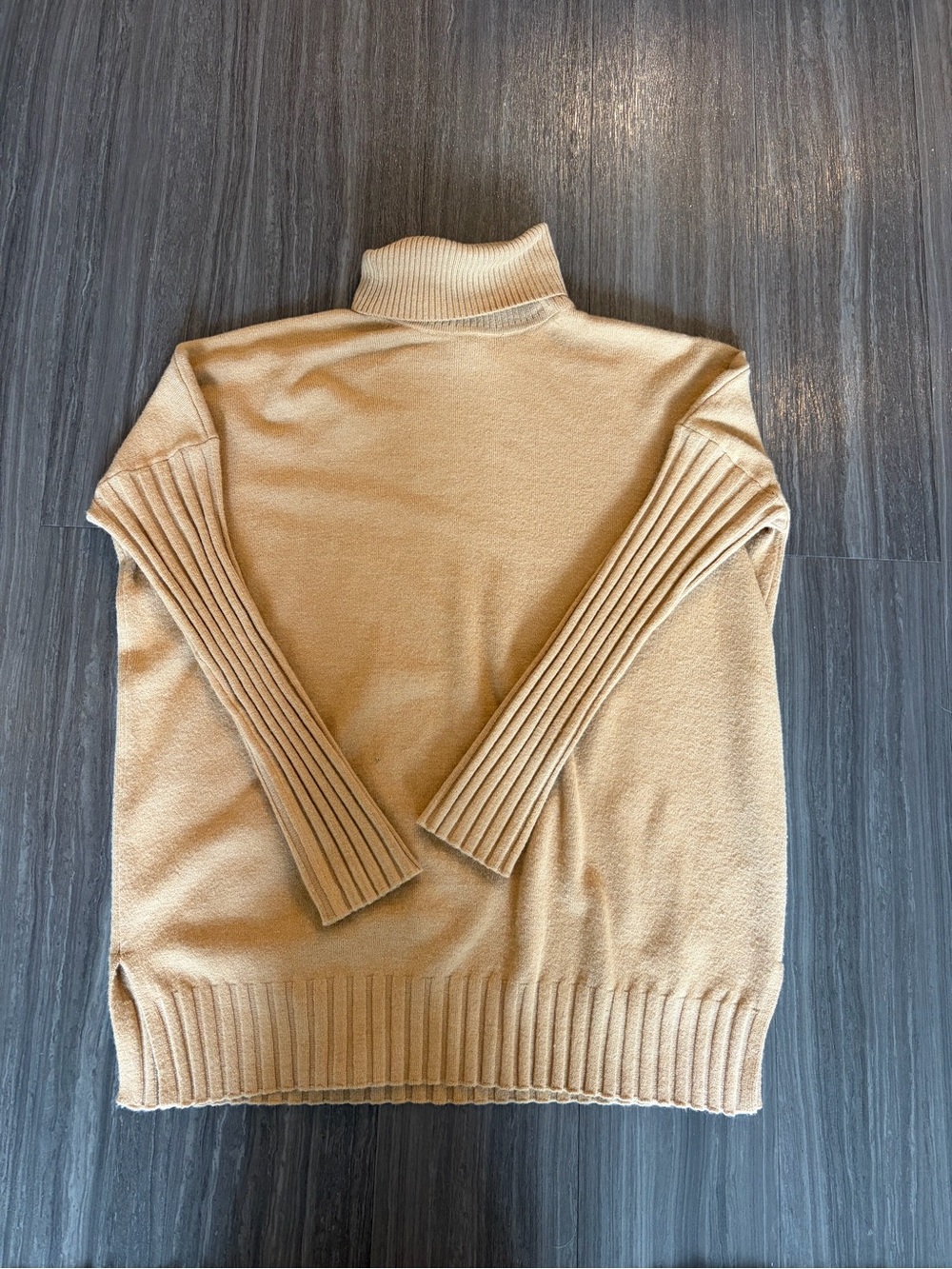 Camel Turtleneck Sweater